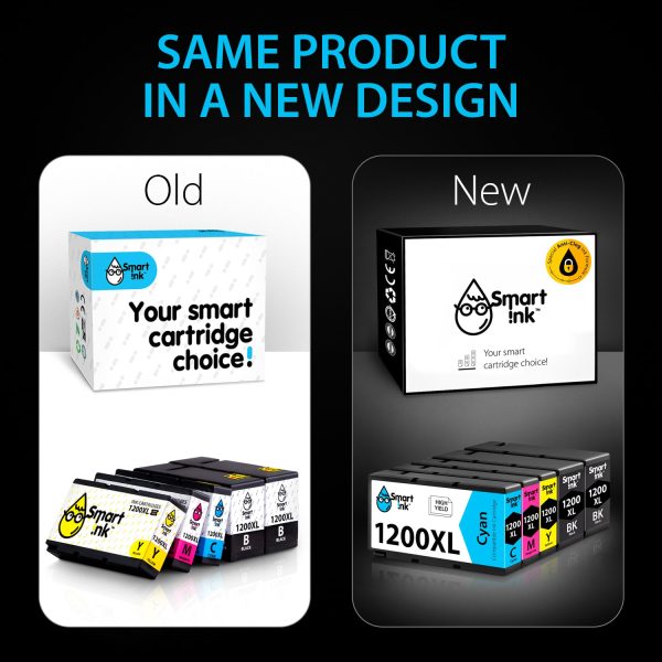 Compatible Ink Cartridge Replacement for Canon 1200 XL (5 pack), Smart Ink - Image 2