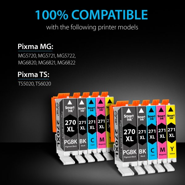 Compatible Ink Cartridge Replacement for Canon 270 XL, 271 XL (10 pack), Smart Ink - Image 3