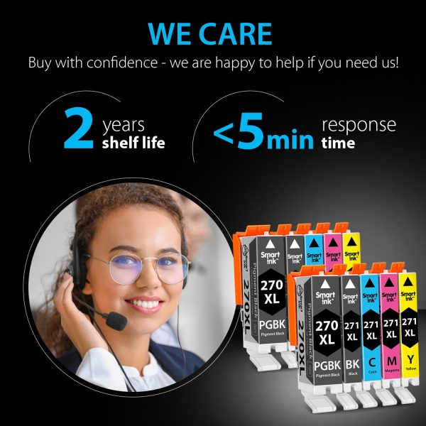 Compatible Ink Cartridge Replacement for Canon 270 XL, 271 XL (10 pack), Smart Ink - Image 6