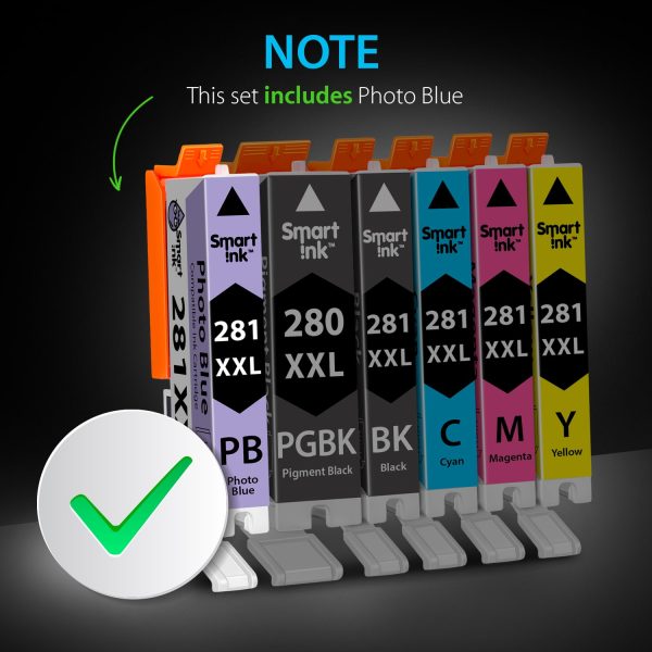 Compatible Ink Cartridge Replacement for Canon 280 XXL, 281 XXL (6 pack), Smart Ink - Image 3