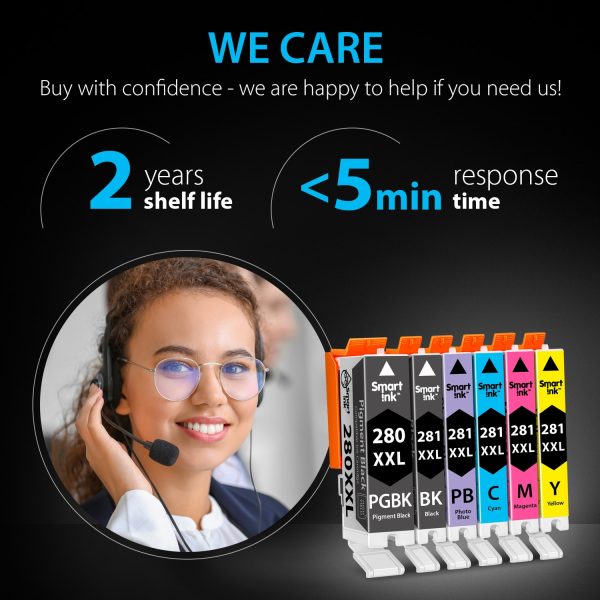 Compatible Ink Cartridge Replacement for Canon 280 XXL, 281 XXL (6 pack), Smart Ink - Image 6