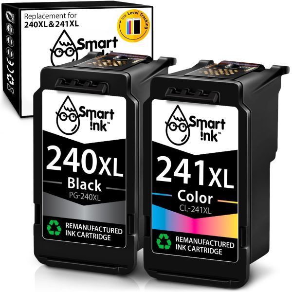 Remanufactured Canon 240 XL, 241 XL (2 pack), Smart Ink