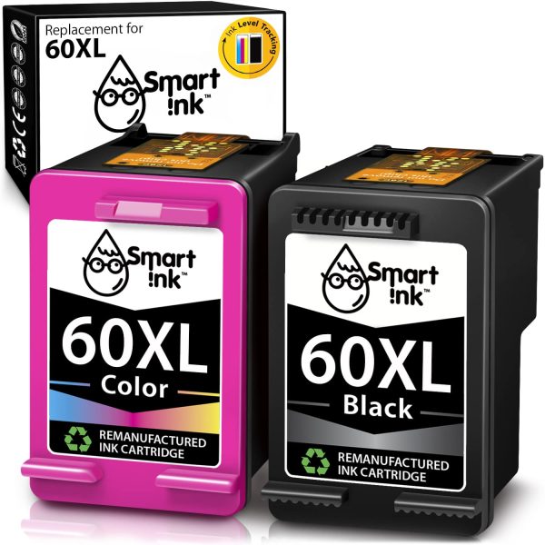 Remanufactured HP 60 XL (2 pack), Smart Ink