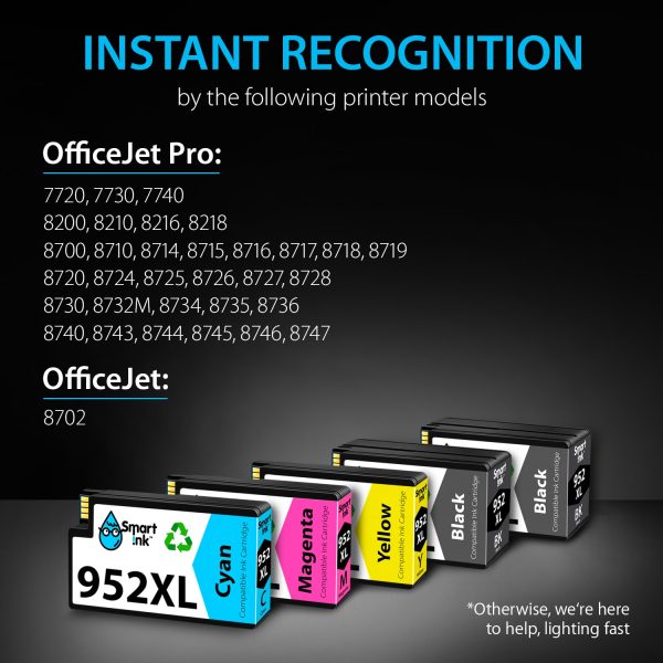 Compatible HP 952XL combo pack (5 pack), Smart Ink - Image 2