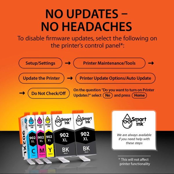 Compatible Ink Cartridge Replacement for HP 902 XL 902XL (5 Combo Pack), Smart Ink - Image 3