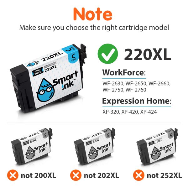 Remanufactured Epson 220 XL (5 pack), Smart Ink - Image 3