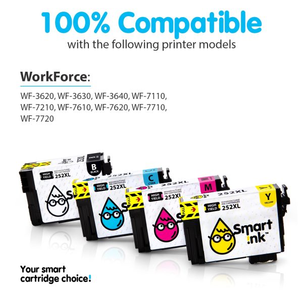 Remanufactured Epson 252 XL (4 pack), Smart Ink - Image 2
