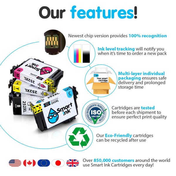 Remanufactured Epson 252 XL (4 pack), Smart Ink - Image 6