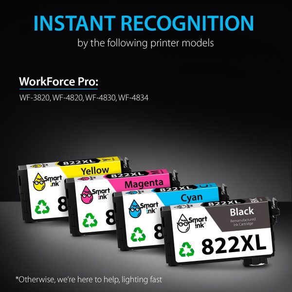 Remanufactured Epson T822 XL (4 pack), Smart Ink - Image 2