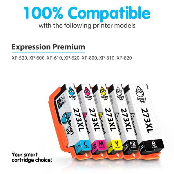 Remanufactured Epson T273 XL (5 pack), Smart Ink - Image 2