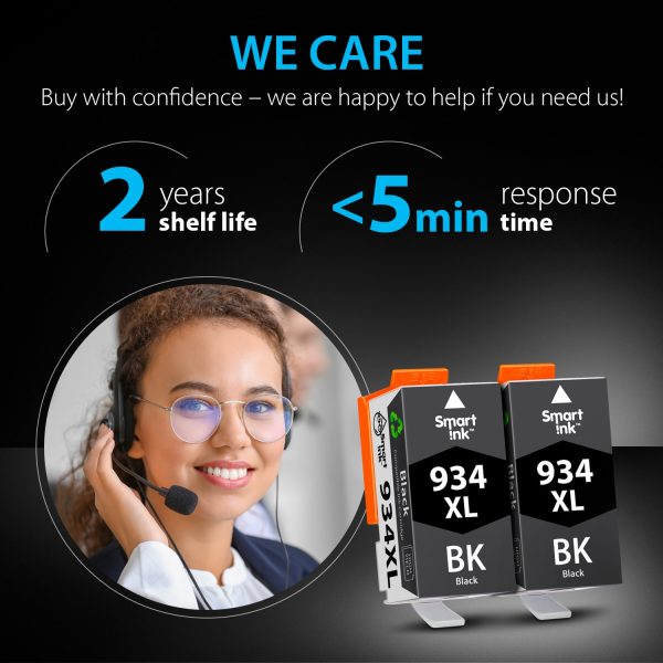 Compatible Ink Cartridge Replacement for HP 934 (2 Black), Smart Ink - Image 5