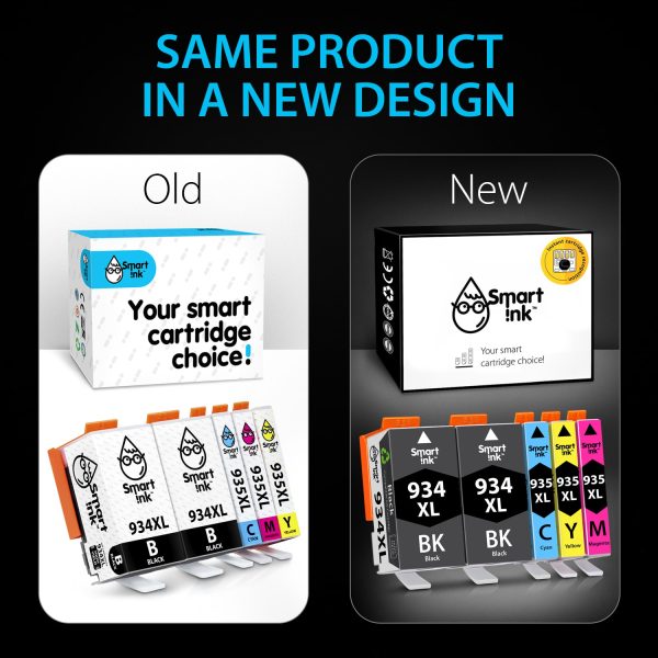 Compatible Ink Cartridge Replacement for HP 934, 935 XL (5 pack), Smart Ink - Image 2