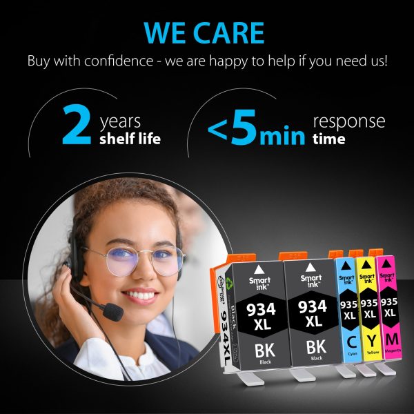 Compatible Ink Cartridge Replacement for HP 934, 935 XL (5 pack), Smart Ink - Image 5