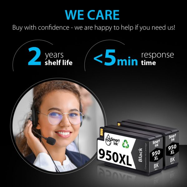 Compatible Ink Cartridge Replacement for HP 950 XL (2 Black), Smart Ink - Image 5