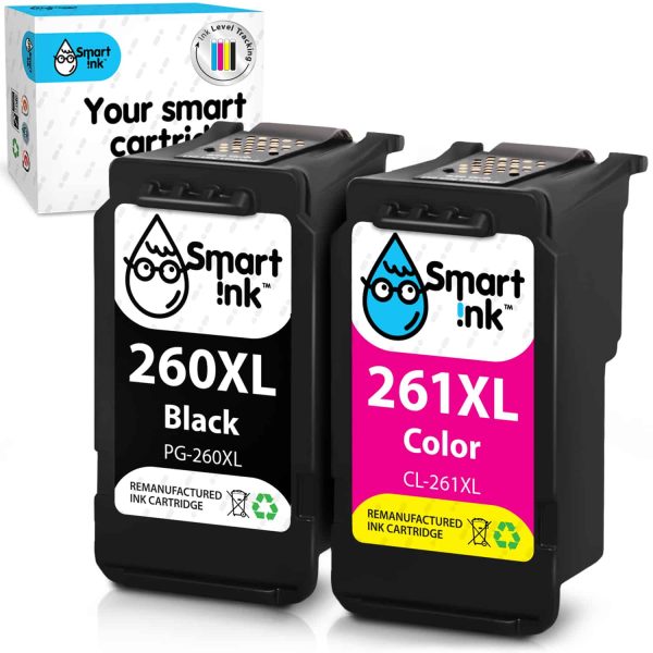 Remanufactured Canon 260 XL, 261 XL (2 Pack), Smart Ink