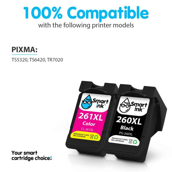 Remanufactured Canon 260 XL, 261 XL (2 Pack), Smart Ink - Image 2