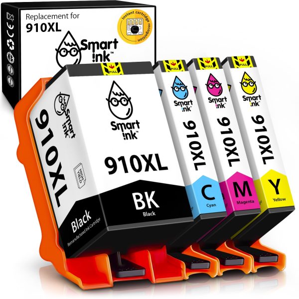 Remanufactured HP 910 ink cartridges (4 pack), Smart Ink