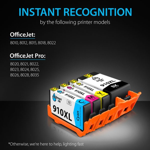 Remanufactured HP 910 ink cartridges (4 pack), Smart Ink - Image 3