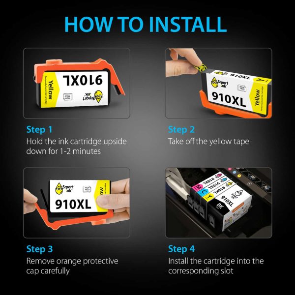 Remanufactured HP 910 ink cartridges (4 pack), Smart Ink - Image 7