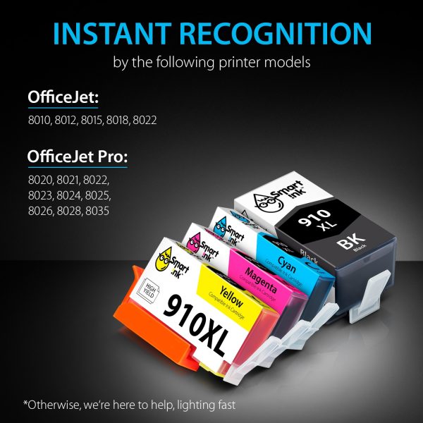 Compatible HP 910XL ink cartridges (4 pack), Smart Ink - Image 3