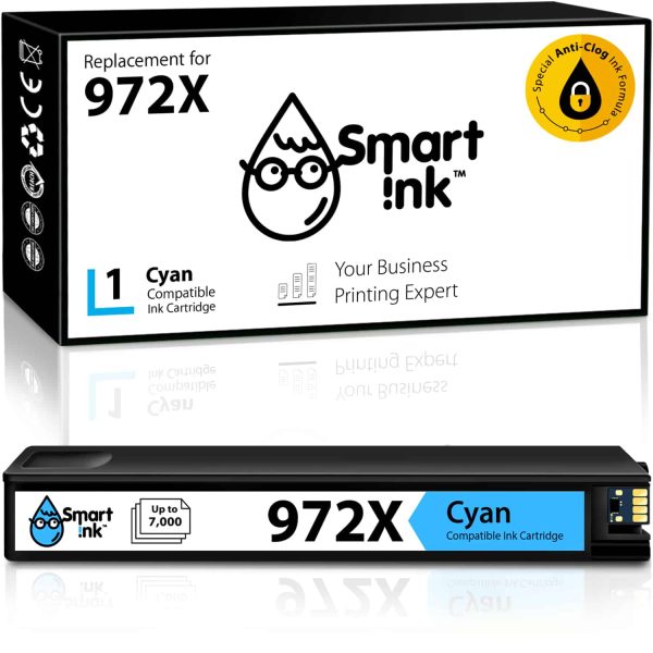 Compatible HP 972X Ink Cartridge Replacement (1 Cyan), Smart Ink
