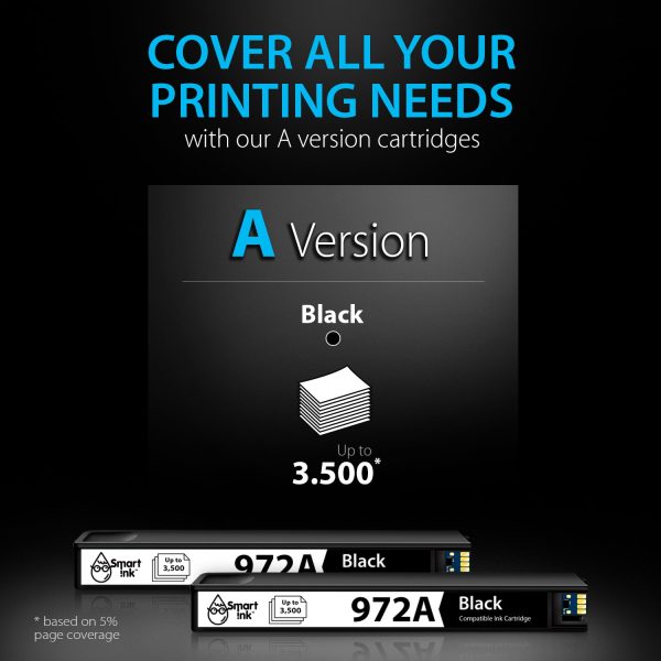 Compatible Ink Cartridge Replacement for HP 972A (2 Black), Smart Ink - Image 8