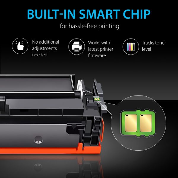 Compatible HP 414А Toner Cartridge Replacement (4 Combo Pack), Smart Ink - Image 3