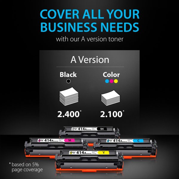 Compatible HP 414А Toner Cartridge Replacement (4 Combo Pack), Smart Ink - Image 5