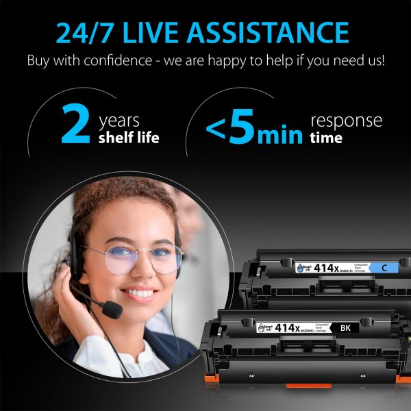 Compatible HP 414X Toner Cartridge Replacement (4 Combo Pack), Smart Ink - Image 6