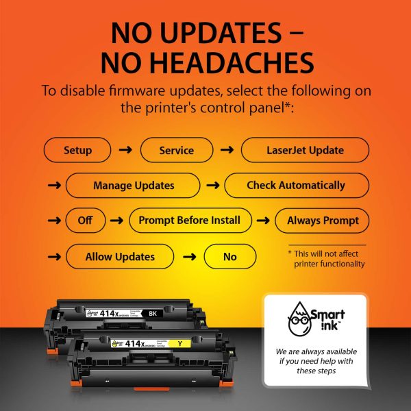 Compatible HP 414X Toner Cartridge Replacement (4 Combo Pack), Smart Ink - Image 3