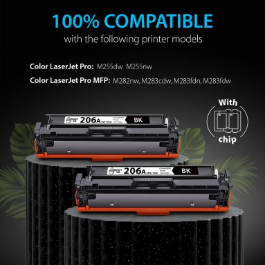 Compatible HP 206А Toner Cartridge Replacement (2 Black), Smart Ink - Image 2