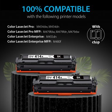 Compatible HP 414А Toner Cartridge Replacement (2 Black Pack), Smart Ink - Image 2