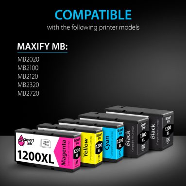 Compatible Ink Cartridge Replacement for Canon 1200 XL (5 pack), Smart Ink - Image 3