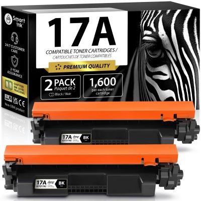 Compatible Toner Cartridge Replacement for HP 17A CF217A (2 pack), Smart Ink