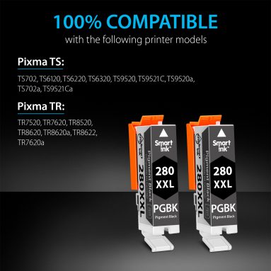 Compatible Ink Cartridge Replacement for Canon 280 XXL (2 Pigment Black), Smart Ink - Image 2
