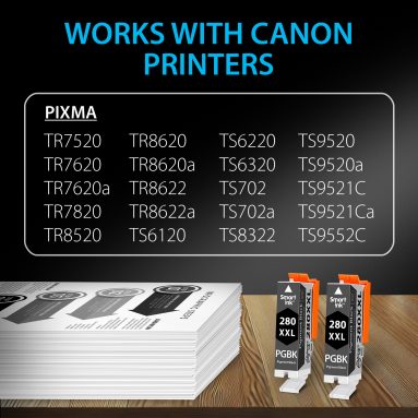 Compatible Ink Cartridge Replacement for Canon 280 XXL (2 Pigment Black), Smart Ink - Image 2