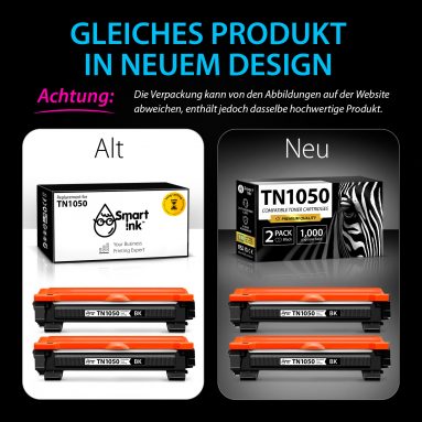 Kompatible Tonerkartusche für Brother TN 1050 (2er Pack), Smart Ink – Bild 2