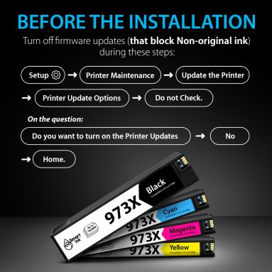 Compatible Ink Cartridge Replacement for HP 973X (4 Combo Pack), Smart Ink - Image 3