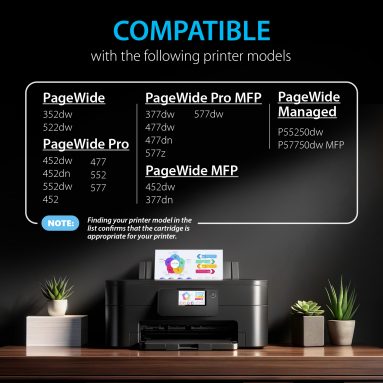 Compatible Ink Cartridge Replacement for HP 972A (4 Combo Pack), Smart Ink - Image 2