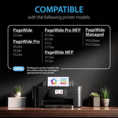 Compatible HP 972X Ink Cartridge Replacement (1 Cyan), Smart Ink - Image 2