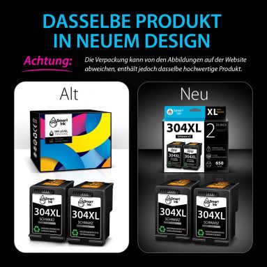 Smart Ink Wiederaufbereitete Druckerpatronen als Ersatz für HP 304XL 304 XL (2 Schwarz) – Bild 2