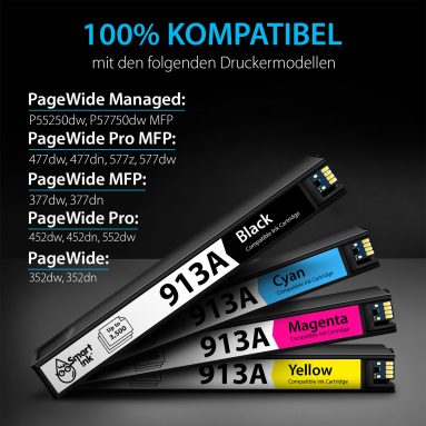 Kompatible Druckerpatronen für HP 913A (4er Pack), Smart Ink – Bild 2