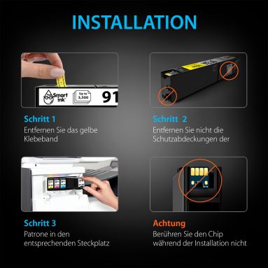 Kompatible Druckerpatronen für HP 913A (4er Pack), Smart Ink – Bild 7