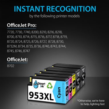 Compatible Ink Cartridge Replacement for HP 953 XL (5 pack), Smart Ink - Image 2