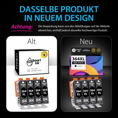 Kompatible Druckerpatronen für HP 364 XL (4er Schwarz Pack), Smart Ink – Bild 2