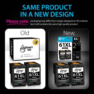 Remanufactured HP 61 XL (2 Black pack), Smart Ink - Image 2