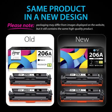 Compatible HP 206А Toner Cartridge Replacement (2 Black Pack), Smart Ink - Image 2