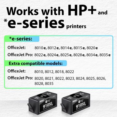 Remanufactured Ink Cartridge Replacement for HP 910XL (2 Combo Pack), Smart Ink - Image 2