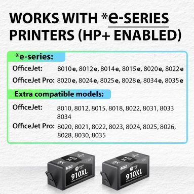 Remanufactured Ink Cartridge Replacement for HP 910XL (2 Combo Pack), Smart Ink - Image 2