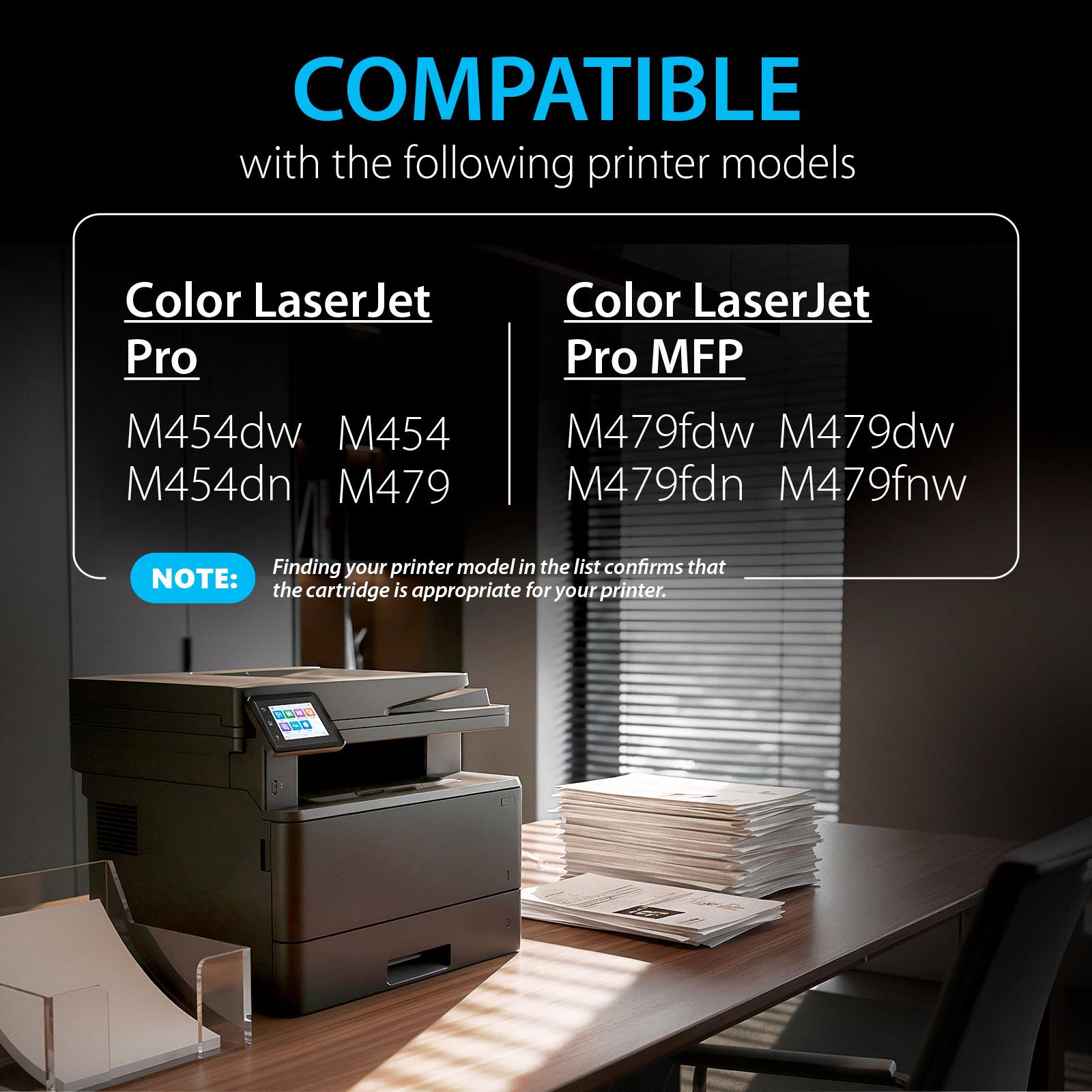 Compatible HP 415А Toner Cartridge Replacement (2 Black Pack), Smart Ink
